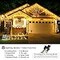 33FT 400 LED Icicle Christmas Lights – 75 Drops, Warm White Plug-In Curtain String Lights with 8 Modes, Timer & Memory, Waterproof for Outdoor/Indoor Holiday, Wedding, Party, Garden, Bedroom Decor (Warm White)